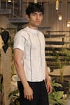 Ankur J_White Cotton Designer Tshirt _Online_at_Aza_Fashions