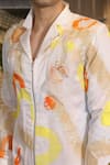 Shop_Ankur J_White Modal, Satin Designer Bomber Shirt _Online_at_Aza_Fashions
