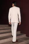 Shop_Contrast By Parth_Off White Lycra Beads Monarch Tuxedo Set _at_Aza_Fashions