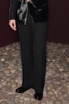 Contrast By Parth_Black Silk, Velvet, Lycra Beads Stardust Hand Embroidered Tuxedo Set _Online_at_Aza_Fashions