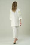 Shop_Surabhi Arya_Ivory Silk Embroidery Collared Patch Work Shirt Set _at_Aza_Fashions