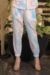 Ankur J_Multi Color Modal, Satin Collared Shirt And Joggers Set _Online_at_Aza_Fashions