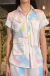 Buy_Ankur J_Multi Color Modal, Satin Collared Shirt And Joggers Set _Online_at_Aza_Fashions