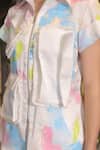 Ankur J_Multi Color Modal, Satin Collared Shirt And Joggers Set _at_Aza_Fashions