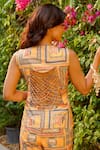 Buy_Ankur J_Multi Color Silk Tassels V-neck Pattern Dola Kurta And Gharara Set 