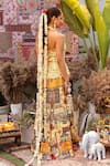 Shop_Ankur J_Yellow Silk Tassels, Beads Round Neck Designer Lehenga And Blouse Set _at_Aza_Fashions