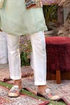 Ankur J_Green Silk Embroidery, Sequins Designer Multi Dola Kurta Blazer Pant Set _Online_at_Aza_Fashions