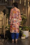 Shop_Ankur J_Multi Color Silk Sequins, Beads Round Neck Embroidered Kurta Pant Set _at_Aza_Fashions