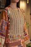 Buy_Ankur J_Multi Color Silk Sequins, Beads Round Neck Embroidered Kurta Pant Set 