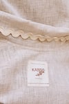 House Of Fett_Ivory Linen V-neck Chiba Co-ord Set _at_Aza_Fashions
