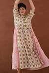 Buy_Taro_Multi Color Cotton Collared Spring Mosaic Block Printed Shirt Dress _Online_at_Aza_Fashions