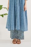 Buy_Taro_Blue Cotton Collared Confetti Dot Print Co-ord Set _Online_at_Aza_Fashions