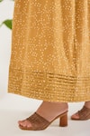 Shop_Taro_Mustard Cotton Confetti Dot Printed Skirt _Online_at_Aza_Fashions