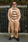 Buy_Therealb_Beige Cotton Designer Trench Coat _at_Aza_Fashions