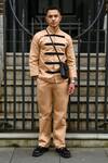 Buy_Therealb_Beige Cotton Designer Shirt And Pant Set _at_Aza_Fashions