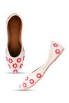 Nazaakat By Samara Singh_Multi Color Floral Embroidered Juttis _Online_at_Aza_Fashions