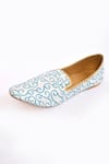 Shop_Arihant Rai Sinha_White Dori Embroidered Juttis _Online_at_Aza_Fashions