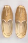 Shop_Arihant Rai Sinha_Gold Brocade Jutti _at_Aza_Fashions