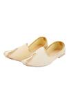 Shop_Arihant Rai Sinha_Beige Winged Tip Juttis _Online_at_Aza_Fashions
