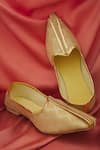 Buy_Arihant Rai Sinha_Beige Brocade Paisley Woven Juttis _at_Aza_Fashions