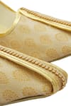 Arihant Rai Sinha_Beige Brocade Paisley Woven Juttis _at_Aza_Fashions