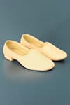 Buy_Arihant Rai Sinha_Beige Woven Mojaris With Stitch Detailing _at_Aza_Fashions