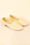 Arihant Rai Sinha_Beige Woven Mojaris With Stitch Detailing _Online_at_Aza_Fashions