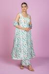 Buy_Damoiselle_Ivory Chinon, Viscose, Silk, Shantoon Embroidery Square Neck Grove Coord Set _Online_at_Aza_Fashions