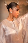 Buy_Jigya Japra_Lilac Silk, Tissue Beads Round Neck Designer Purple Kaftan Pant Set _Online_at_Aza_Fashions