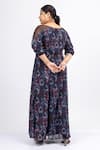 Shop_Mamicha_Black Georgette Round Neck Noir Whispers Dress _at_Aza_Fashions