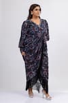Buy_Mamicha_Black Georgette Beads V-neck Designer Dress _Online_at_Aza_Fashions