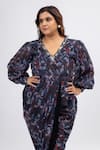 Shop_Mamicha_Black Georgette Beads V-neck Designer Dress _Online_at_Aza_Fashions