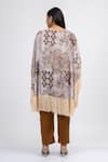 Shop_Mamicha_Off White Georgette Wind Shadow Cape Co-ord Set _at_Aza_Fashions