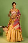 Buy House Of Armuse Yellow Silk, Organza, Tissue Gota Patti, Sequins Noori Banarasi Lehenga Set at Aza Fashions Buy_House Of Armuse_Yellow Silk, Organza, Tissue Gota Patti, Sequins Noori Banarasi Lehenga Set _at_Aza_Fashions