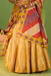 Buy House Of Armuse Yellow Silk, Organza, Tissue Gota Patti, Sequins Noori Banarasi Lehenga Set Online at Aza Fashions Buy_House Of Armuse_Yellow Silk, Organza, Tissue Gota Patti, Sequins Noori Banarasi Lehenga Set _Online_at_Aza_Fashions