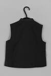 Little Brats_Black Cotton, Silk Embroidery Palki Kurta Set _Online