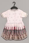 Shop_Little Brats_Pink Muslin Pom-poms Powder Zari Embroidered Dress _at_Aza_Fashions