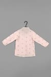 Little Brats_Pink Cotton, Muslin, Silk Zari Embroidered Powder Kurta Set _Online_at_Aza_Fashions