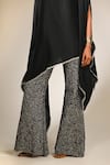 Buy_Couture By Niharika_Black Satin, Organza Embroidery Round Neck And Kaftan Pant Set _Online_at_Aza_Fashions