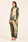 Shop_Ruhr India_Multi Color Cotton Satin Collared Floral Print Meera Coord Set _Online_at_Aza_Fashions