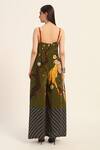 Shop_Ruhr India_Rust Crepe Scoop Neck Orange Kavya Jumpsuit _at_Aza_Fashions