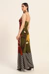 Buy_Ruhr India_Rust Crepe Scoop Neck Orange Kavya Jumpsuit 