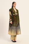 Shop_Ruhr India_Green Silk Miko Designer Overcoat _Online_at_Aza_Fashions