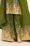 Ruhr India_Green Organza Embroidery Alaya Jacket _at_Aza_Fashions