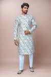 Buy_Samyukta Singhania_Multi Color Cotton, Silk Embroidery Floral Print Kurta Set _at_Aza_Fashions