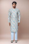 Shop_Samyukta Singhania_Multi Color Cotton, Silk Embroidery Floral Print Kurta Set _Online_at_Aza_Fashions