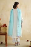 Shop_172 Threads_Off White Muslin, Cotton, Organza Embroidery Split Almond Kurta Set With Dupatta _at_Aza_Fashions