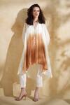 Buy_172 Threads_Off White Cotton Round Neck Amber Dusk Coord Set _at_Aza_Fashions