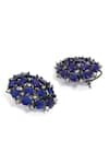 Ruby Raang_Blue Stones Designer Studs _Online_at_Aza_Fashions