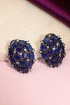 Shop_Ruby Raang_Blue Stones Designer Studs _at_Aza_Fashions